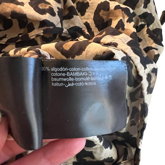 Zara 100% cotton animal‎ print crop top. Size medium - Picture 4 of 8